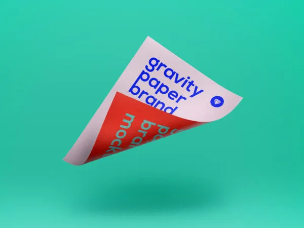 A Paper Mockup in a Falling Shape 1