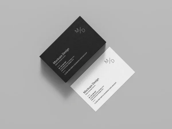 A Set of 7 Minimal Business Cards Mockups 1