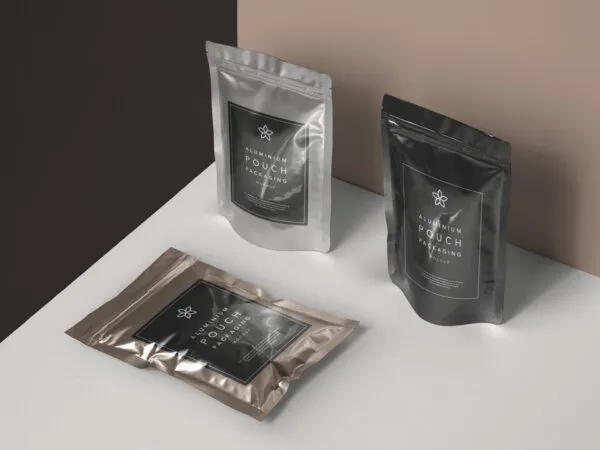 A Set of Metal Foil Packaging Mockup 1
