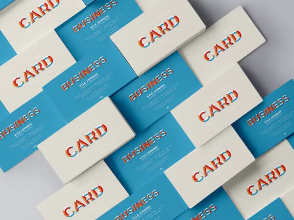 A Stack Of Business Card Mockup 1