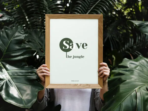 A Woman Holding Frame Mockup 1