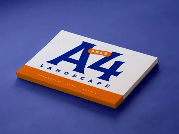 A4 Flyer in a Stacked Form Mockup 1
