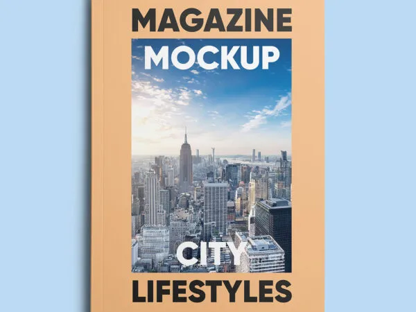 A4 Magazine Cover Mockup 1