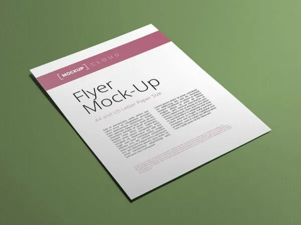 A4 Paper Flyer Premium Quality Mockup 1