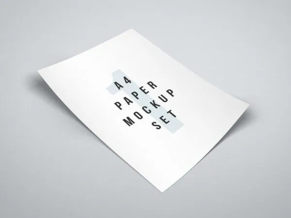 A4 Paper Mockup Set with Three Different Shots 1