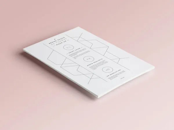 A4 Paper Mockup in Close up View 1