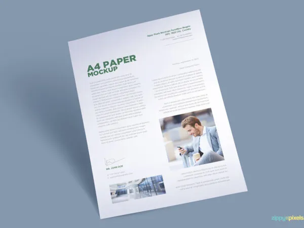 A4 Paper Poster Advertising mockup 1