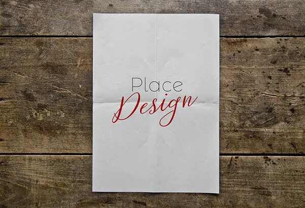 A4 Poster Mockup from Top View 1