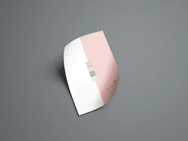 A5 Flyer Mockup with Curved Angles 1