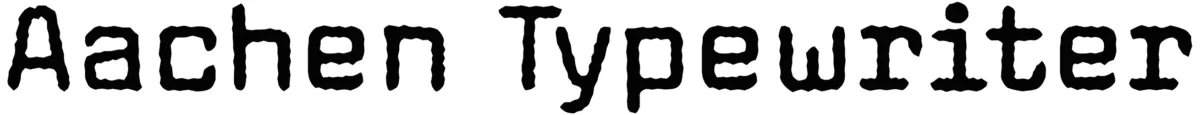 Aachen Typewriter Font 1