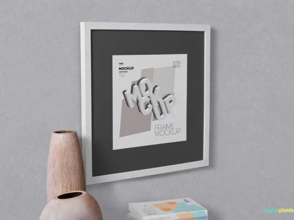 Absolutely Gorgeous Square Frame and Hardcover Book Mockup 1
