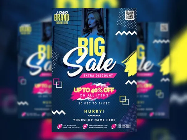 Abstract Big Sale Flyer Template 1
