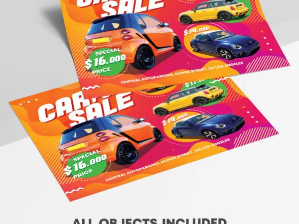 Abstract Circle Car for Sale Flyer Template 1