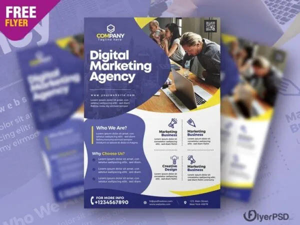 Abstract Corporate Business Marketing Agency Flyer Template 1