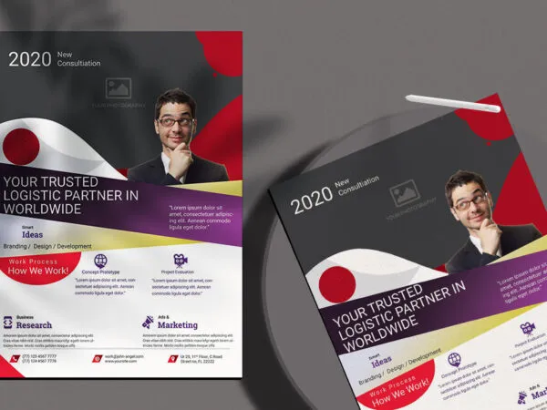Abstract Corporate Flyer Template 1