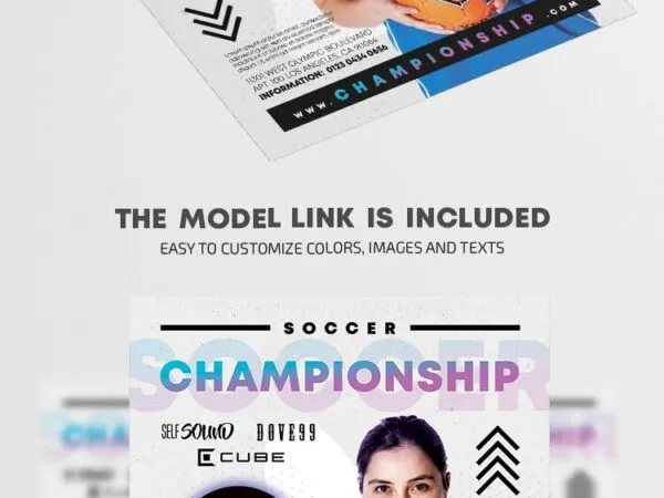 Abstract Dotted Sport Soccer Flyer Template 1