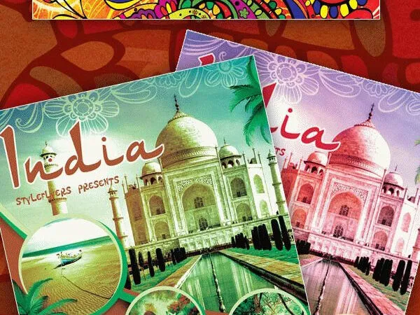 Abstract India Travel Flyer Template 1