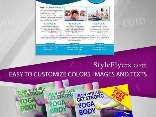 Abstract Infographic Yoga Flyer Template 1
