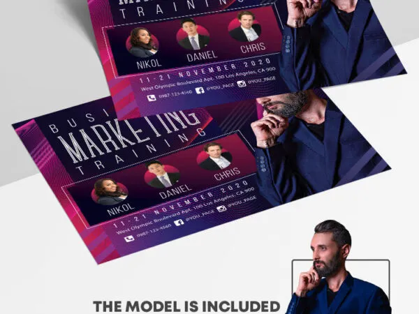 Abstract Marketing Training Flyer Template 1