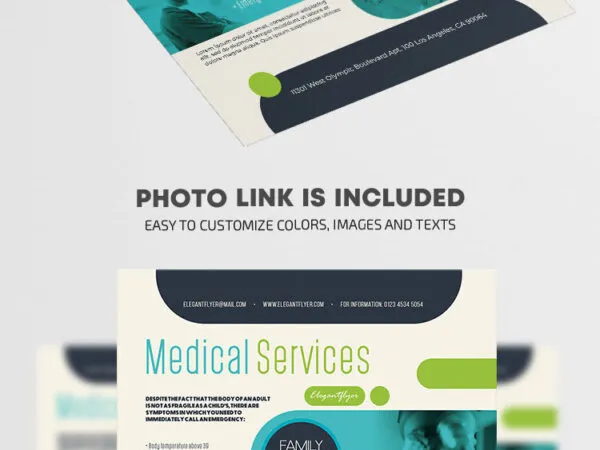 Abstract Medical Care Flyer Template 1
