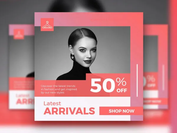 Abstract Minimal Clothing Store Event Flyer Instagram Post Template 1