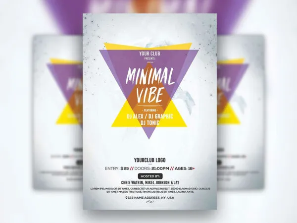 Abstract Minimal Club Flyer Template 1