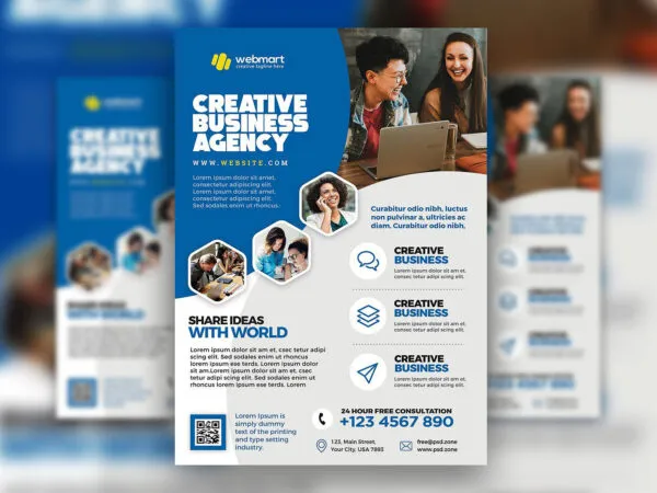 Abstract Modern Corporate Business Flyer Template 1