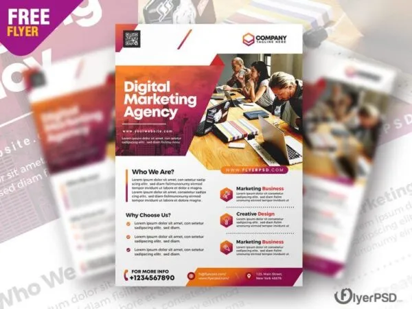 Abstract Modern Corporate Flyer Template 1