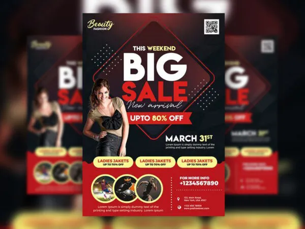 Abstract Modern Sale Flyer Template 1
