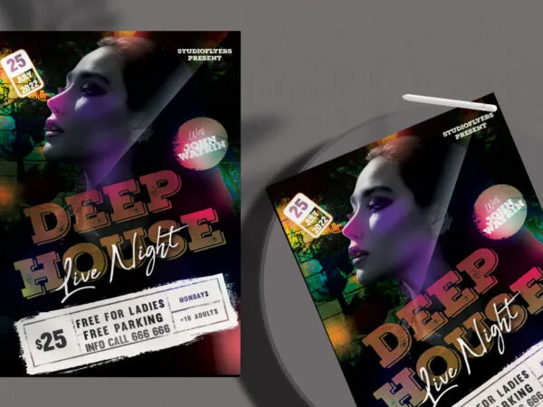 Abstract Night Club Party Flyer Template 1