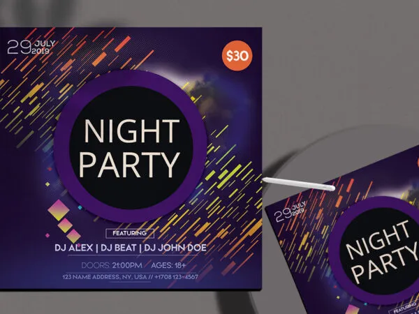 Abstract Nightclub Instagram Post Template 1