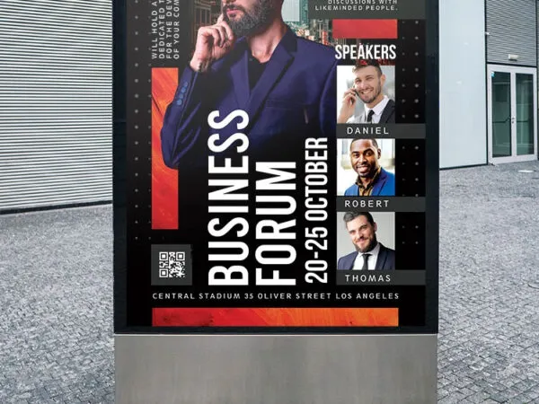 Abstract Urban Business Forum Poster Template 1