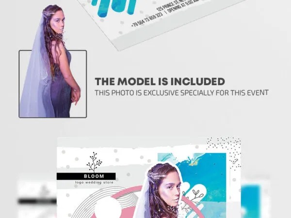 Abstract Wedding Store Flyer Template 1