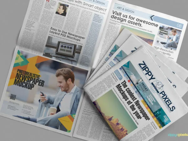 Ad Column in Newspaper Mockup 1