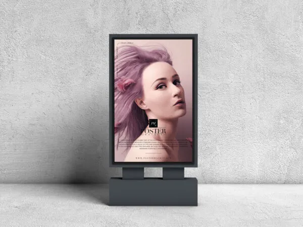Advertising Billboard Poster Mockup In Black 1
