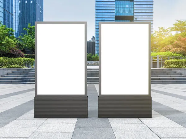 Advertising Mockup Standing in City Park 1