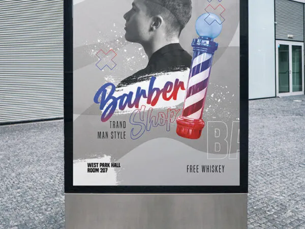 Aesthetic Barber Shop Poster Template 1