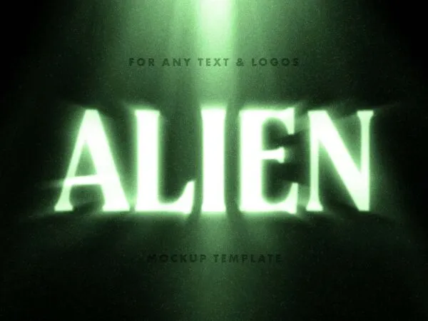 Alien Glow Logo Text Effect 1
