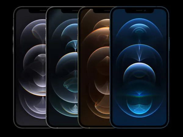 All Frontal View Realistic iPhone 12 Pro Mockup Set 1