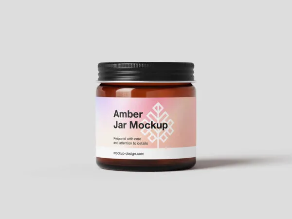 Amber Jar Mockup Collection 1