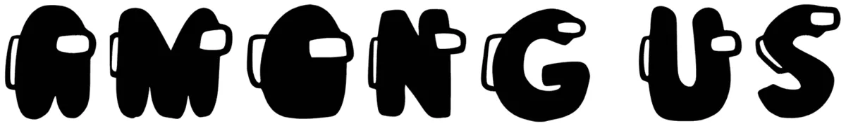 Among Us Filled Font 1