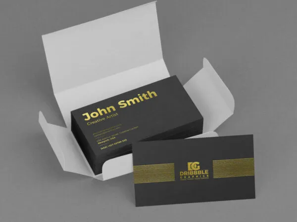 An Open Package of Business Card Mockup 1