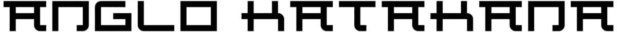 Anglo Katakana Font 1