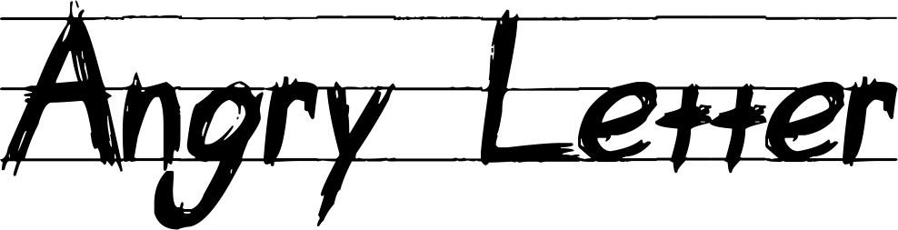 Angry Letter Font 1