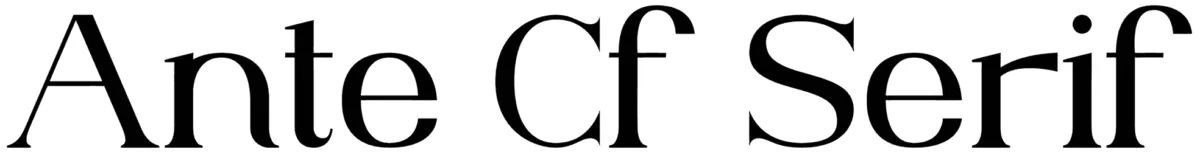 Ante Cf Serif Font 1
