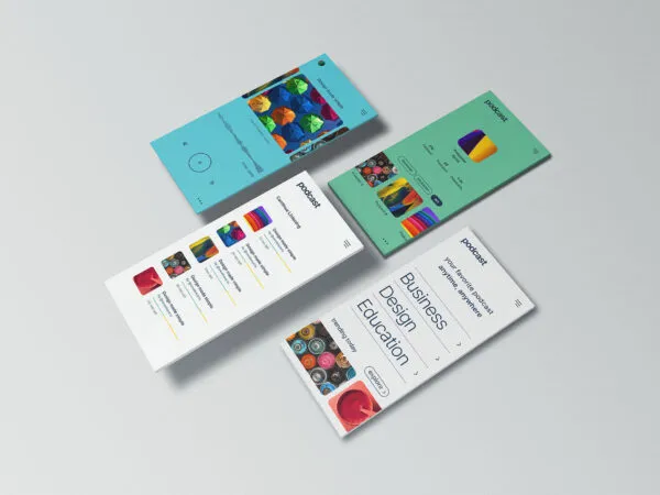 App Screen Mockup in Perspective Sight 1