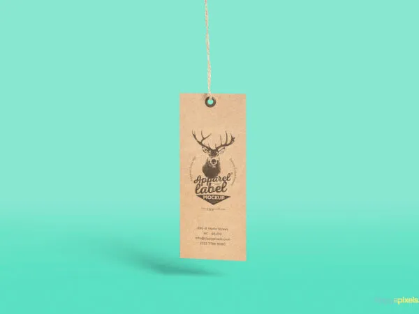 Apparel Label with a String Mockup 1
