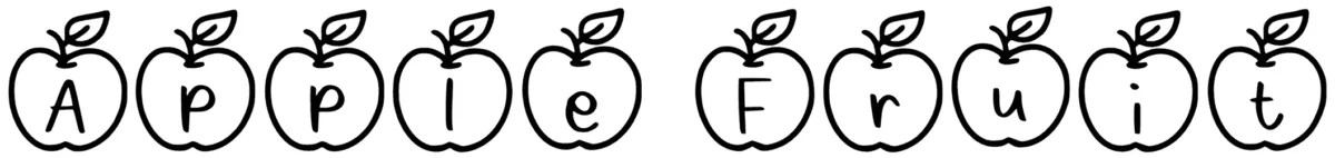 Apple Fruit Font 1
