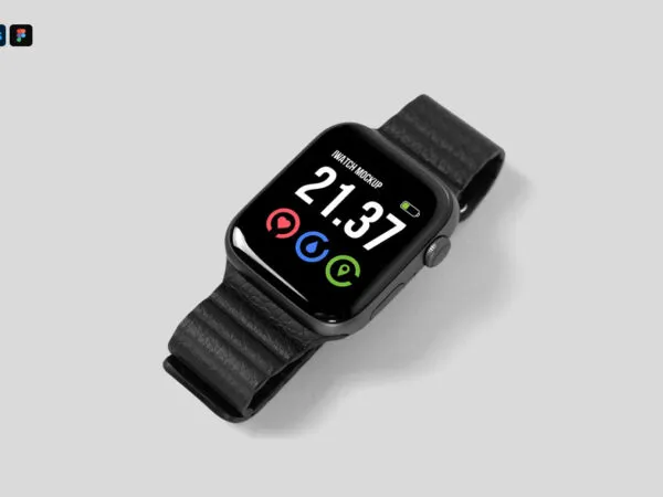 Apple Watch Mockup in Perspective View 1