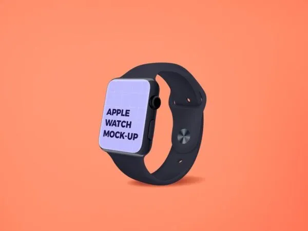 Apple Watch Screen Mockup with Rubber Band 1